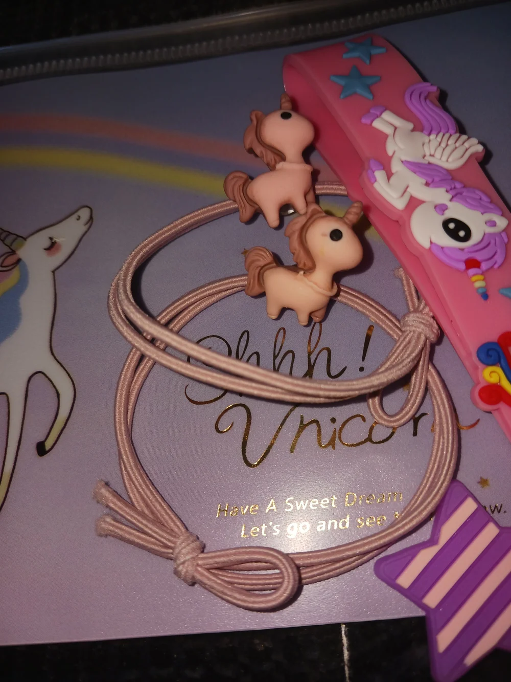 Cute Unicorn Keychain Set - Pink & Purple Kids Accessories